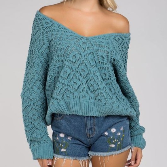 🤩SALE! POL Off the Shoulder Knit Sweater - Picture 2 of 4